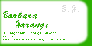barbara harangi business card